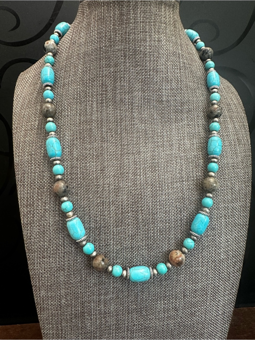 Turquoise Bead Necklace - Handmade Jewelry